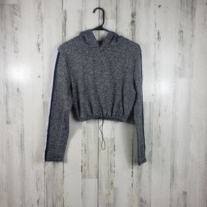 love ari gray speckle cropped sweater juniors size XL